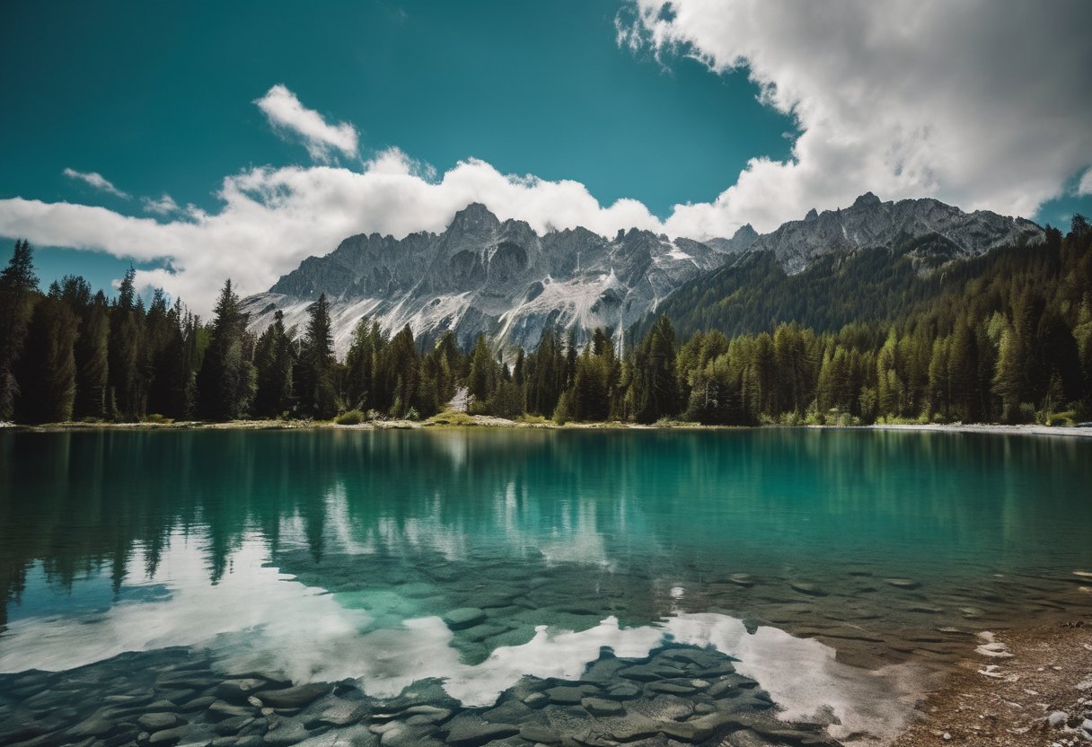 Turquoise bergmeer